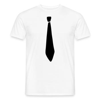 tie - Men's T-Shirt - white - Front - AI Model Male 178 dark (178cm)