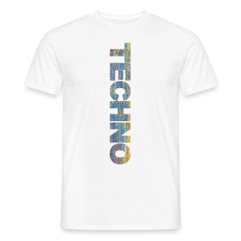 Hard Techno | | techno sombre Techno acide - T-shirt homme - blanc - Devant - AI Model Male 178 dark (178cm)