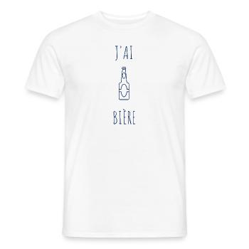 J'ai bière - T-shirt homme - blanc - Devant - AI Model Male 178 dark (178cm)