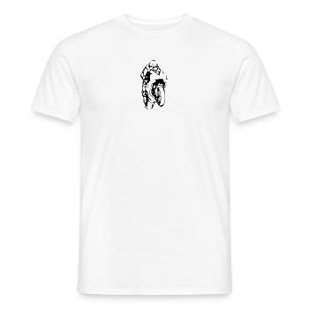 moto piste - T-shirt homme - blanc - Devant - AI Model Male 178 dark (178cm)