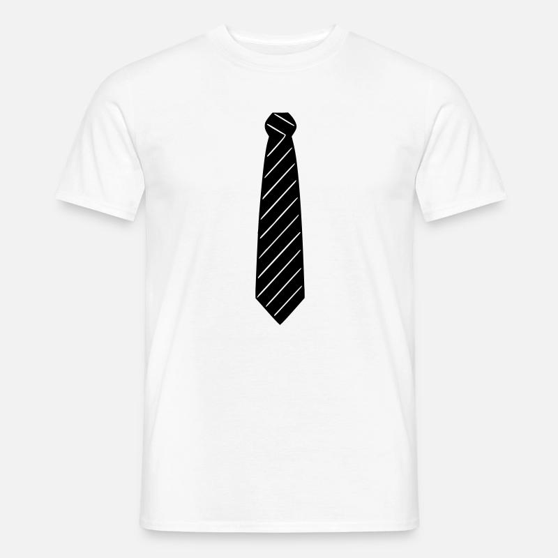 Krawatte - Necktie - Männer T-Shirt - Weiß