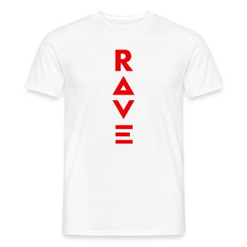 Rave - Männer T-Shirt - Weiß - Vorne - AI Model Male 178 dark (178cm)