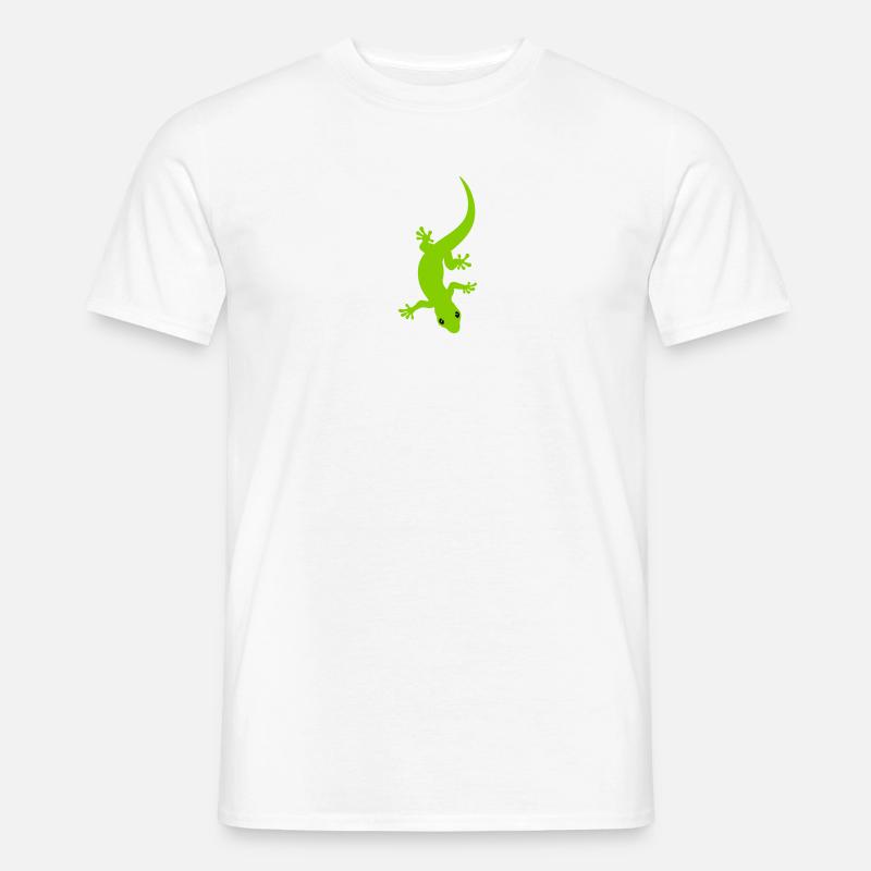 Gecko - Männer T-Shirt - Weiß