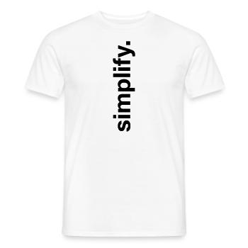 simplifier - T-shirt homme - blanc - Devant - AI Model Male 178 dark (178cm)