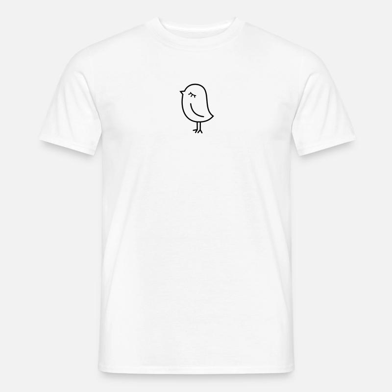 Spatz Vogel – Piepmatz Küken Tweet Vögelchen - Männer T-Shirt - Weiß