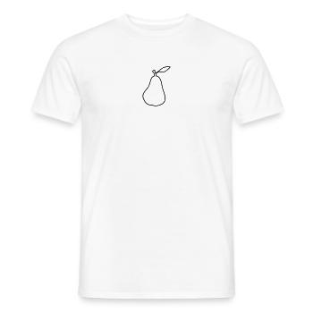 Silhouette Birne Pear Outline - Männer T-Shirt - Weiß - Vorne - AI Model Male 178 dark (178cm)