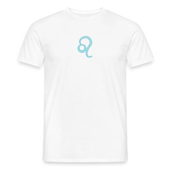 Löwe-Tierkreiszeichen Pastellblau - Männer T-Shirt - Weiß - Vorne - AI Model Male 178 dark (178cm)