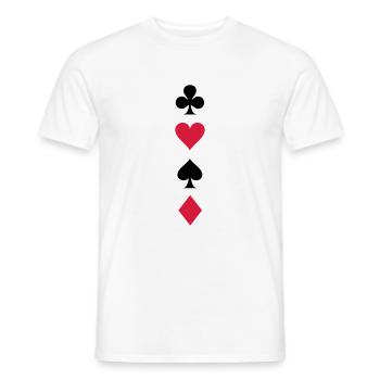 Poker, skat, card game - Men's T-Shirt - white - Front - AI Model Male 178 dark (178cm)