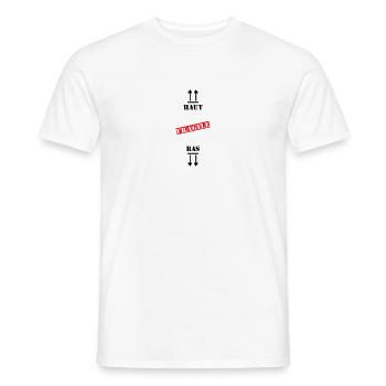 haut bas - T-shirt homme - blanc - Devant - AI Model Male 178 dark (178cm)