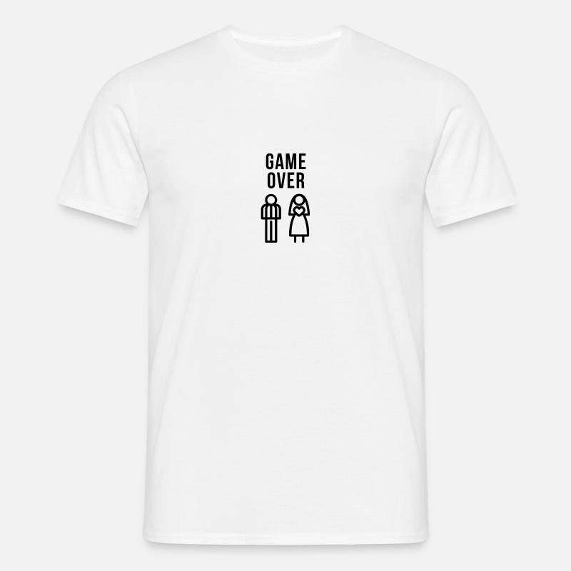 Junggesellenabschied - Game Over - Männer T-Shirt - Weiß