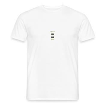 Old School Playlist T-Shirt Design - Männer T-Shirt - Weiß - Vorne - AI Model Male 178 dark (178cm)