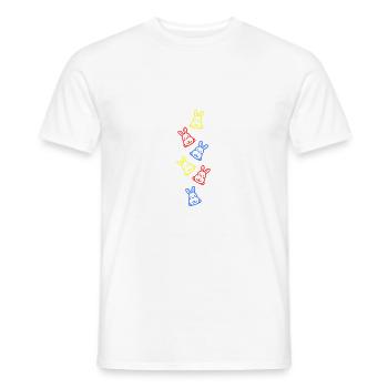 Hase Bunt Osterhase Symbol Ostern - Männer T-Shirt - Weiß - Vorne - AI Model Male 178 dark (178cm)