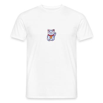 Katze - Männer T-Shirt - Weiß - Vorne - AI Model Male 178 dark (178cm)