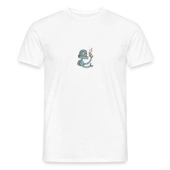 Roboter mit Vogel - Männer T-Shirt - Weiß - Vorne - AI Model Male 178 dark (178cm)