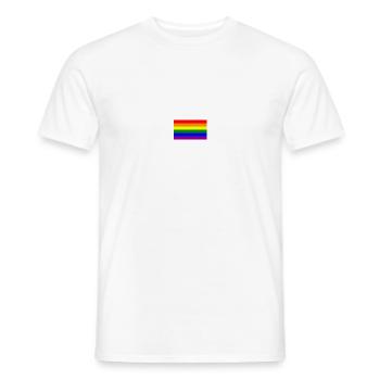 gay flag - Männer T-Shirt - Weiß - Vorne - AI Model Male 178 dark (178cm)