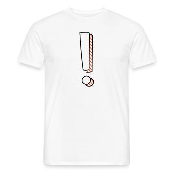Exclamation mark two-tone with shadow - Men's T-Shirt - white - Front - AI Model Male 178 dark (178cm)