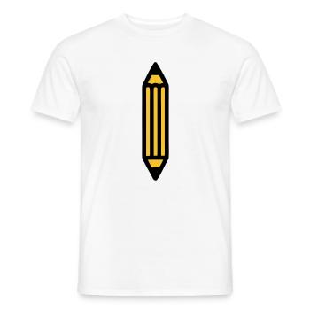 Art d’auteur au crayon - T-shirt homme - blanc - Devant - AI Model Male 178 dark (178cm)