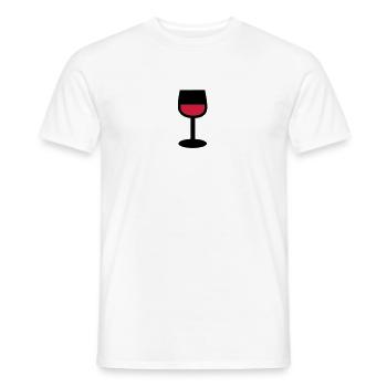 Wein Glas - Männer T-Shirt - Weiß - Vorne - AI Model Male 178 dark (178cm)