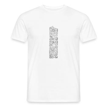 Maori Brustlogo 61 weiß - Männer T-Shirt - Weiß - Vorne - AI Model Male 178 dark (178cm)