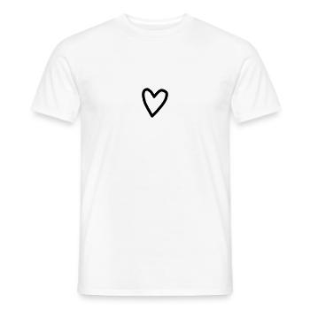 Heart, little heart, heart, heart, gift - Men's T-Shirt - white - Front - AI Model Male 178 dark (178cm)