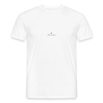 I love you - Männer T-Shirt - Weiß - Vorne - AI Model Male 178 dark (178cm)