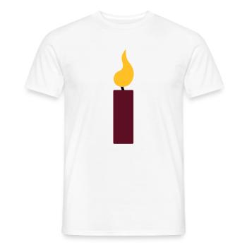 1st birthday - candle - Men's T-Shirt - white - Front - AI Model Male 178 dark (178cm)