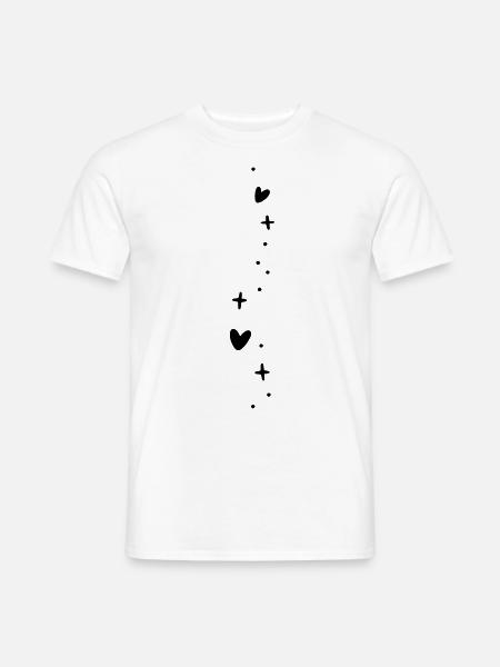 Sweet Hearts Star Decoration - Men's T-Shirt - white