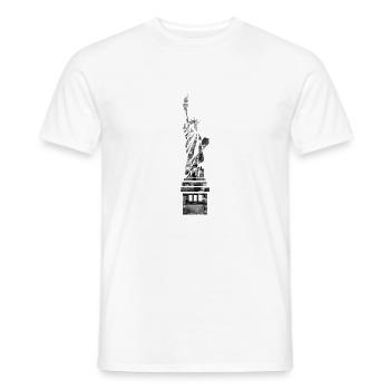 New York City Statue of Liberty - Men's T-Shirt - white - Front - AI Model Male 178 dark (178cm)