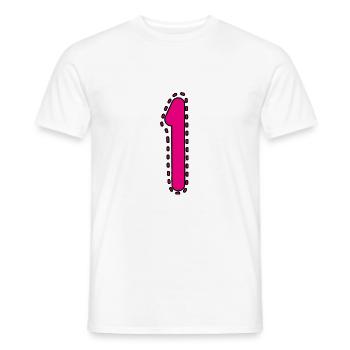 1. 1 JAHR. 1. JAHRESTAG. 1 JAHR GEBURTSTAG - Männer T-Shirt - Weiß - Vorne - AI Model Male 178 dark (178cm)