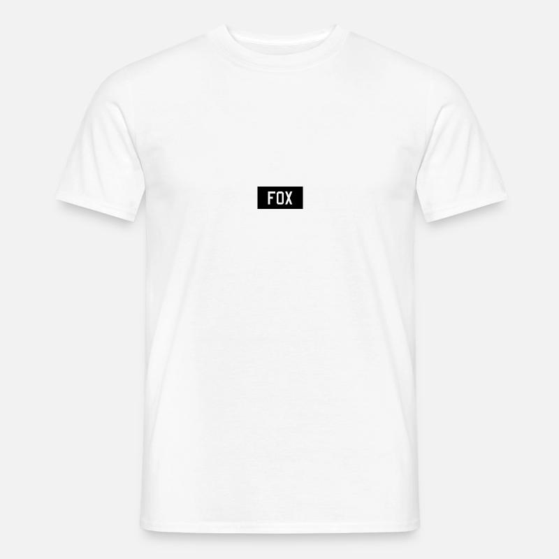 "FOX"-Patch - Männer T-Shirt - Weiß