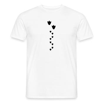 Duck tracks, footprints (super cheap!) - T-shirt homme - blanc - Devant - AI Model Male 178 dark (178cm)