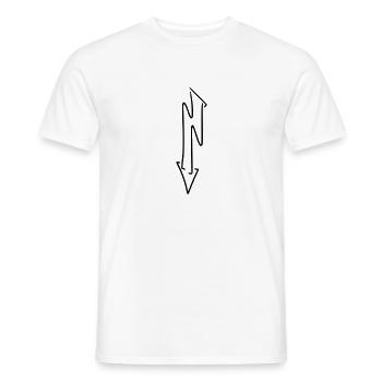 Pfeil Zeichnung Skizze schwarz - Männer T-Shirt - Weiß - Vorne - AI Model Male 178 dark (178cm)
