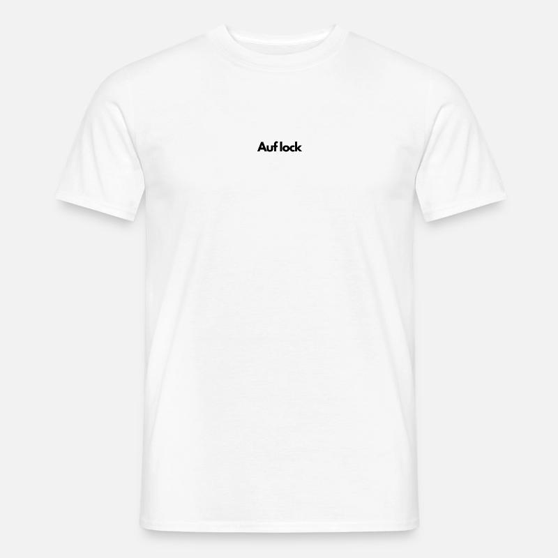 Auf lock - schlichtes/stylisches - Männer T-Shirt - Weiß