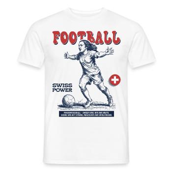 CH Fußballerin Shirt: Spaß am Spieltag - Männer T-Shirt - Weiß - Vorne - AI Model Male 178 dark (178cm)