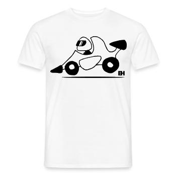 Rennwagen - Männer T-Shirt - Weiß - Vorne - AI Model Male 178 dark (178cm)