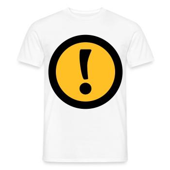 Achtung | Attention - T-shirt homme - blanc - Devant - AI Model Male 178 dark (178cm)