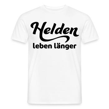 helden - Männer T-Shirt - Weiß - Vorne - AI Model Male 178 dark (178cm)