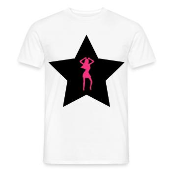 Star danse - T-shirt homme - blanc - Devant - AI Model Male 178 dark (178cm)