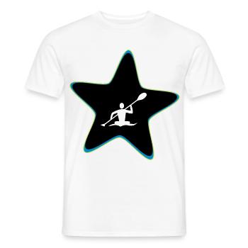 Star de kayak - T-shirt homme - blanc - Devant - AI Model Male 178 dark (178cm)