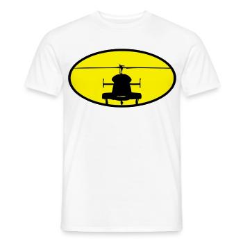 Hubschrauber Logo - Männer T-Shirt - Weiß - Vorne - AI Model Male 178 dark (178cm)