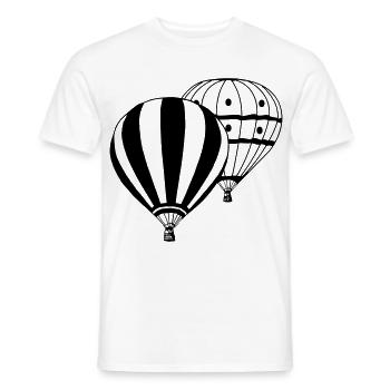 Heißluftballon Ballonfahrer Ballonfahrt Doppel(25) - Männer T-Shirt - Weiß - Vorne - AI Model Male 178 dark (178cm)