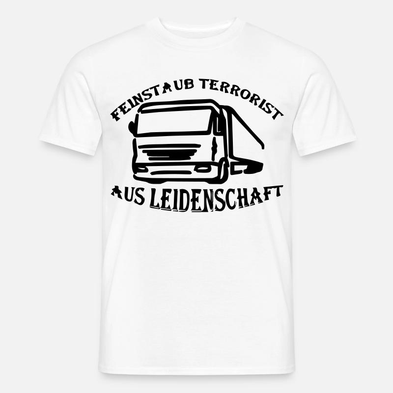 Feinstaub Terrorist aus Leidenschaft - Männer T-Shirt - Weiß