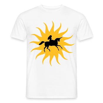 Sonne mit Einhorn - Männer T-Shirt - Weiß - Vorne - AI Model Male 178 dark (178cm)