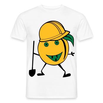 travailleur de la construction d'orange - T-shirt homme - blanc - Devant - AI Model Male 178 dark (178cm)
