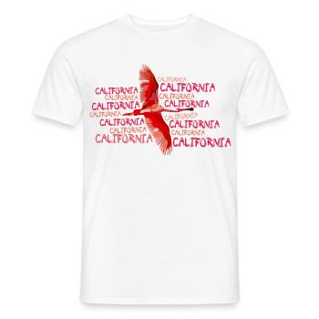 california - T-shirt homme - blanc - Devant - AI Model Male 178 dark (178cm)