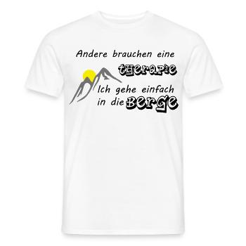 Mountain therapy - Men's T-Shirt - white - Front - AI Model Male 178 dark (178cm)
