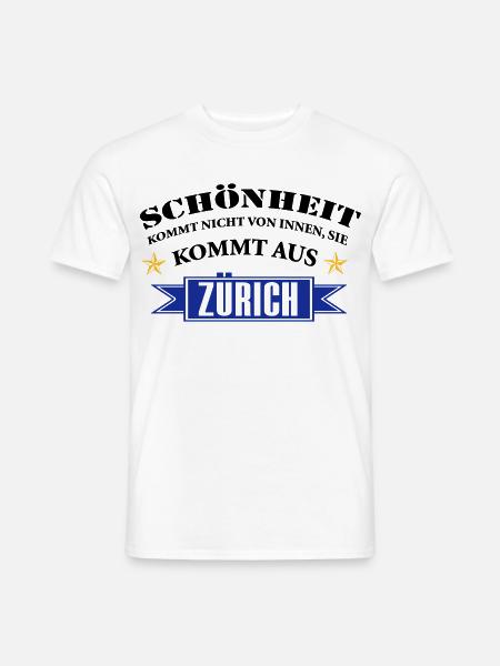 Beauté de Zurich - T-shirt homme - blanc