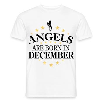 Vêtements de sport décembre anges - T-shirt homme - blanc - Devant - AI Model Male 178 dark (178cm)