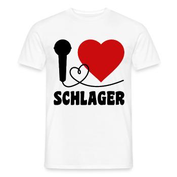 I Love Schlager - Männer T-Shirt - Weiß - Vorne - AI Model Male 178 dark (178cm)