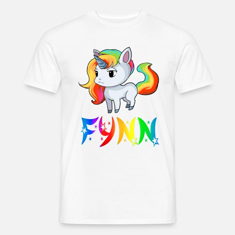 Fynn Einhorn - Männer T-Shirt - Weiß